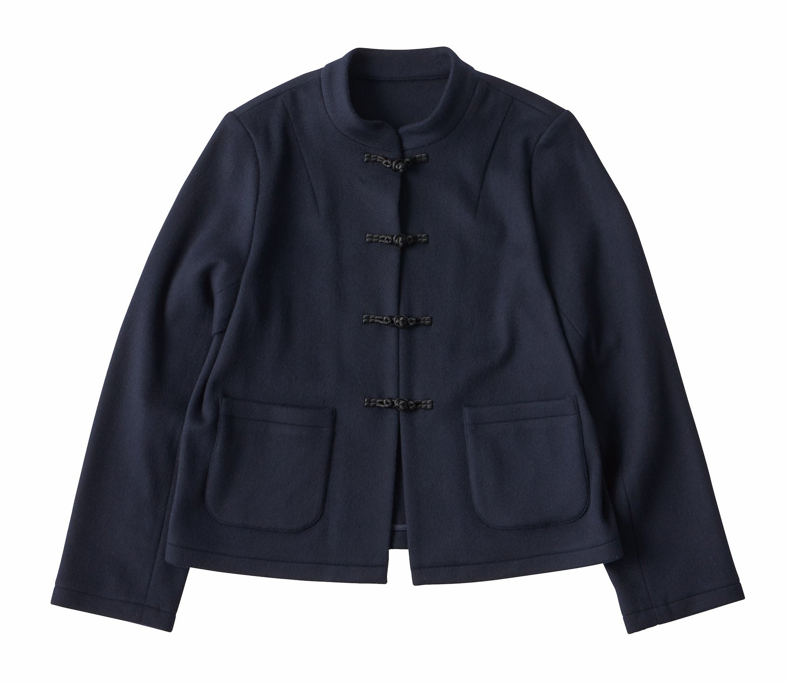 CASHMERE LADIES’ CHINESE JACKET(BABY CASH) /COLOR:NAVY/SIZE:1,2/¥155,100