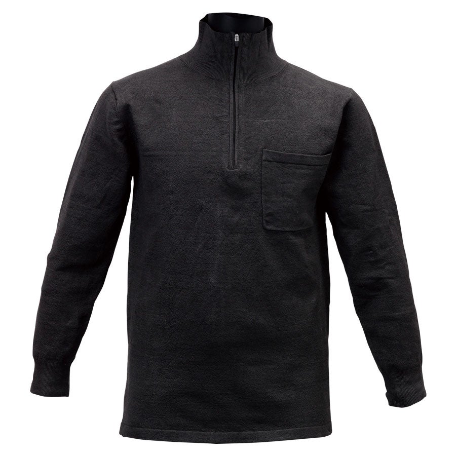 耐切創性シャツ「カットガードジップアップポロ」【シャツ全体が耐切創仕様】