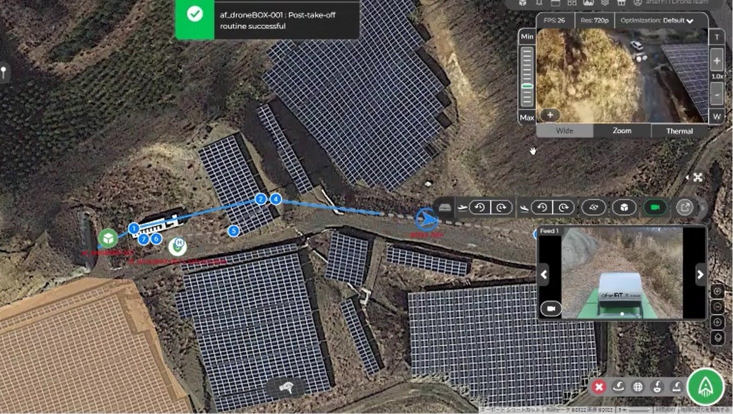 遠隔操縦アプリ操作画面