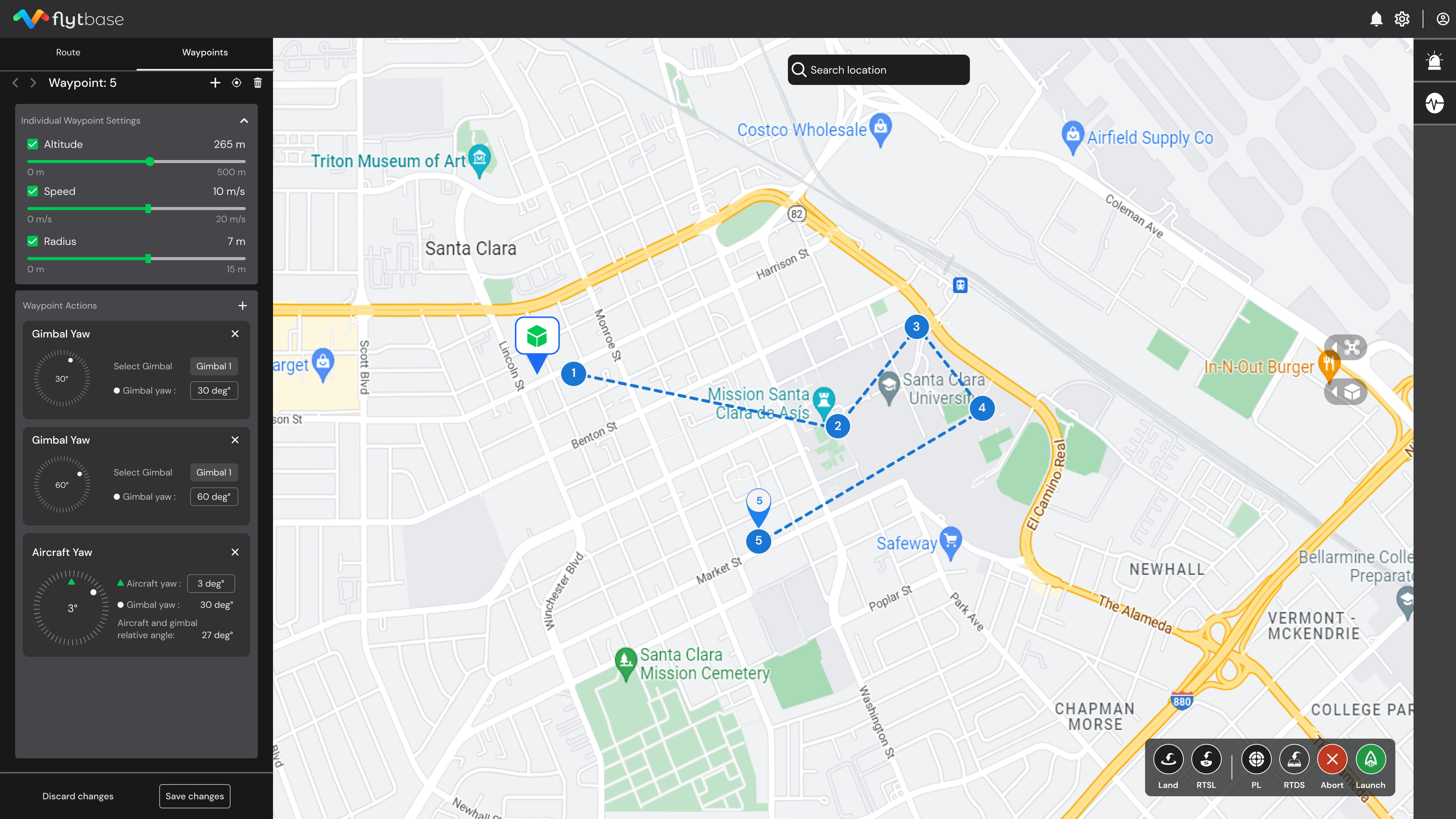 FlytBaseでの自動航行ルート作成