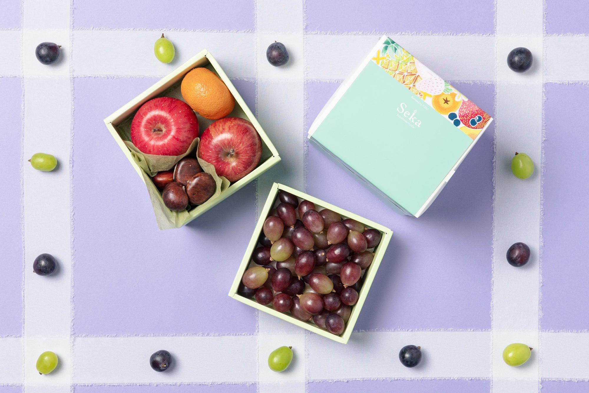 旬の国産フルーツクイーンルージュのミニお重セット