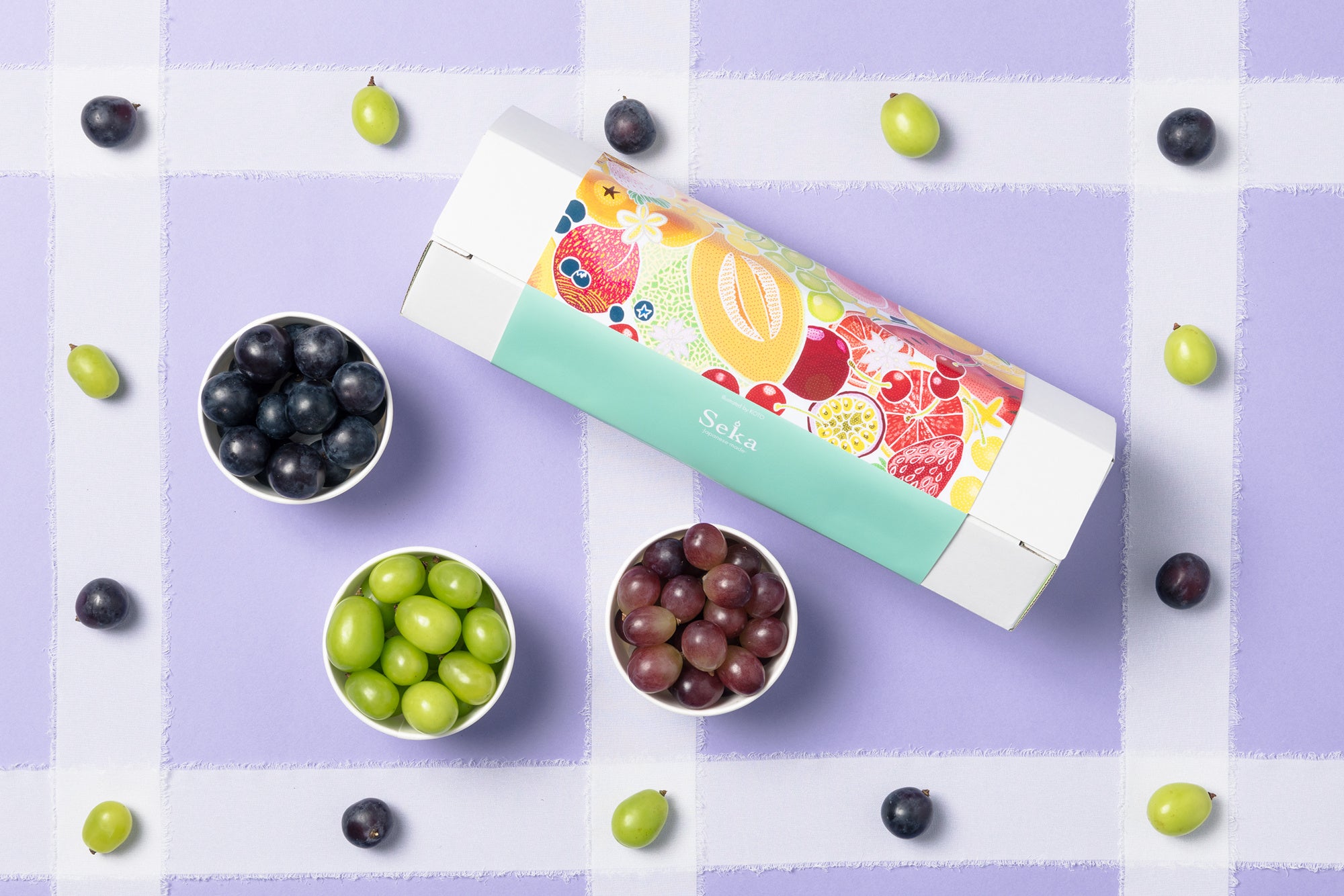 3種のぶどうの食べ比べ