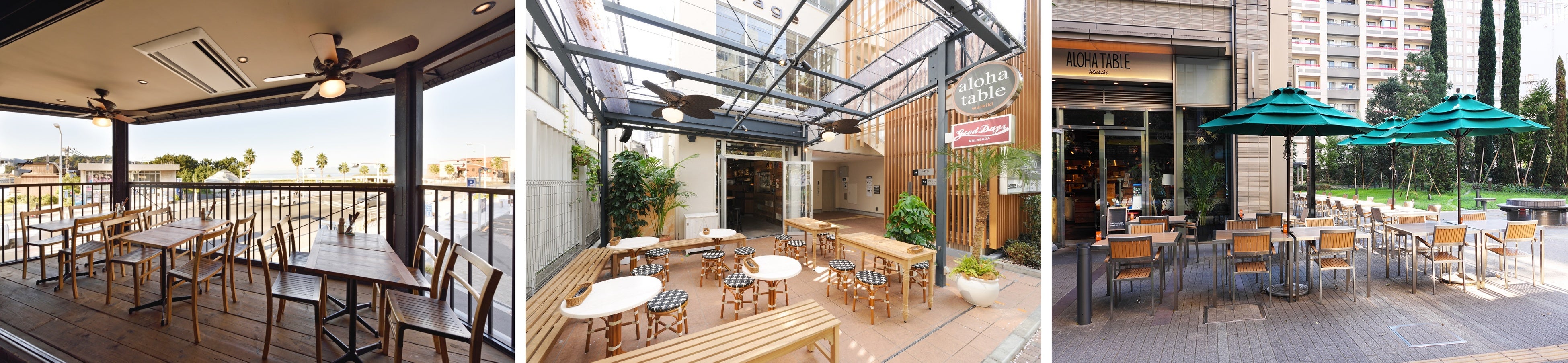 左：湘南、中：中目黒、右：大崎