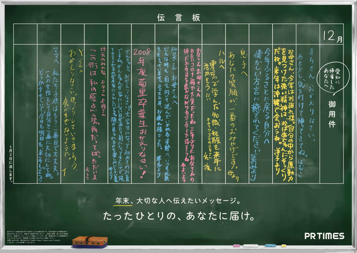 【昭和の“伝言板”が復活】故郷からの直筆メッセージを届けます。都道府県別47種の駅貼りポスターを、年末年始限定で掲示 | 株式会社PR ...