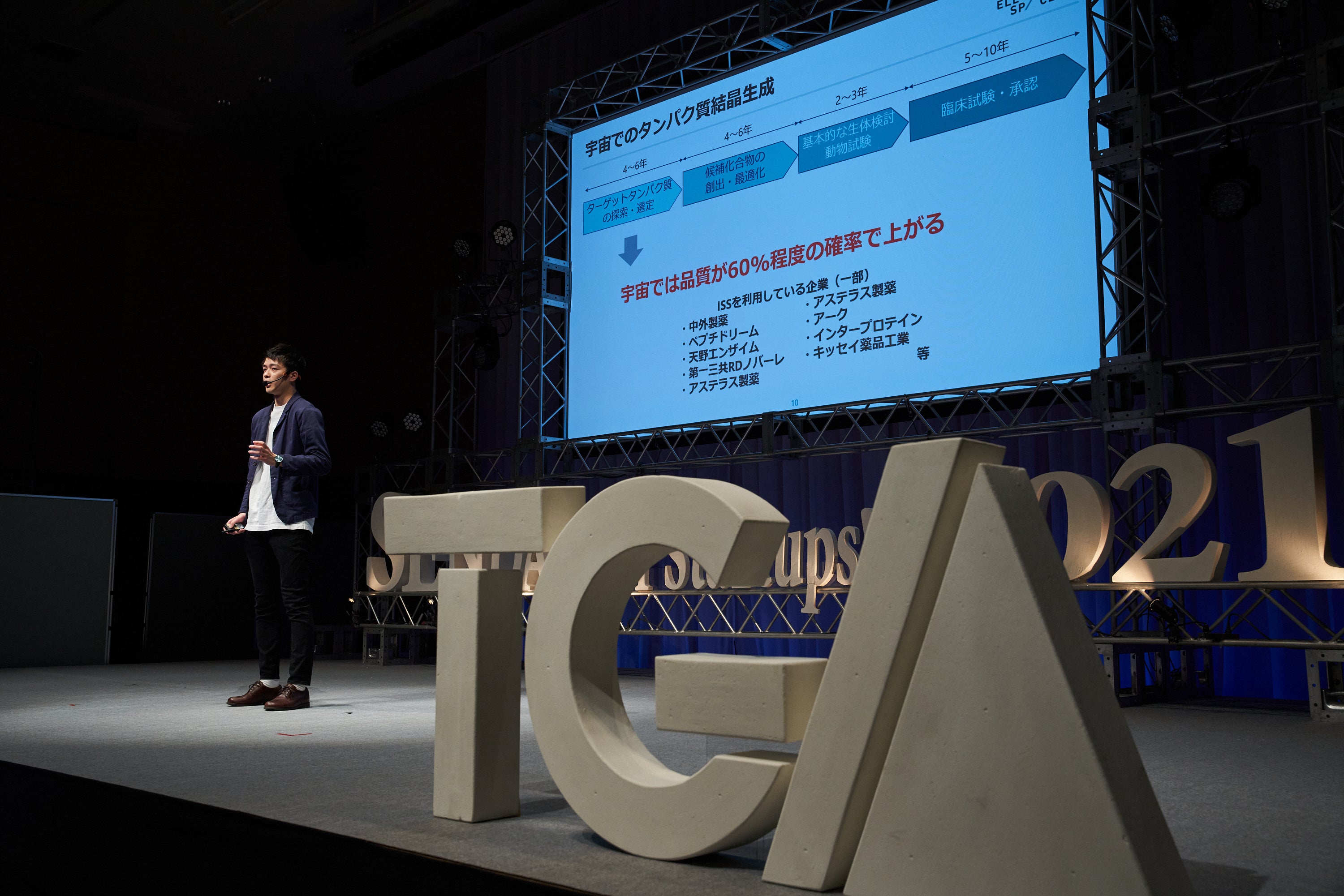 写真：仙台市が主催するアクセラレータープログラム「Tohoku Growth Accelerator」のピッチイベントの様子