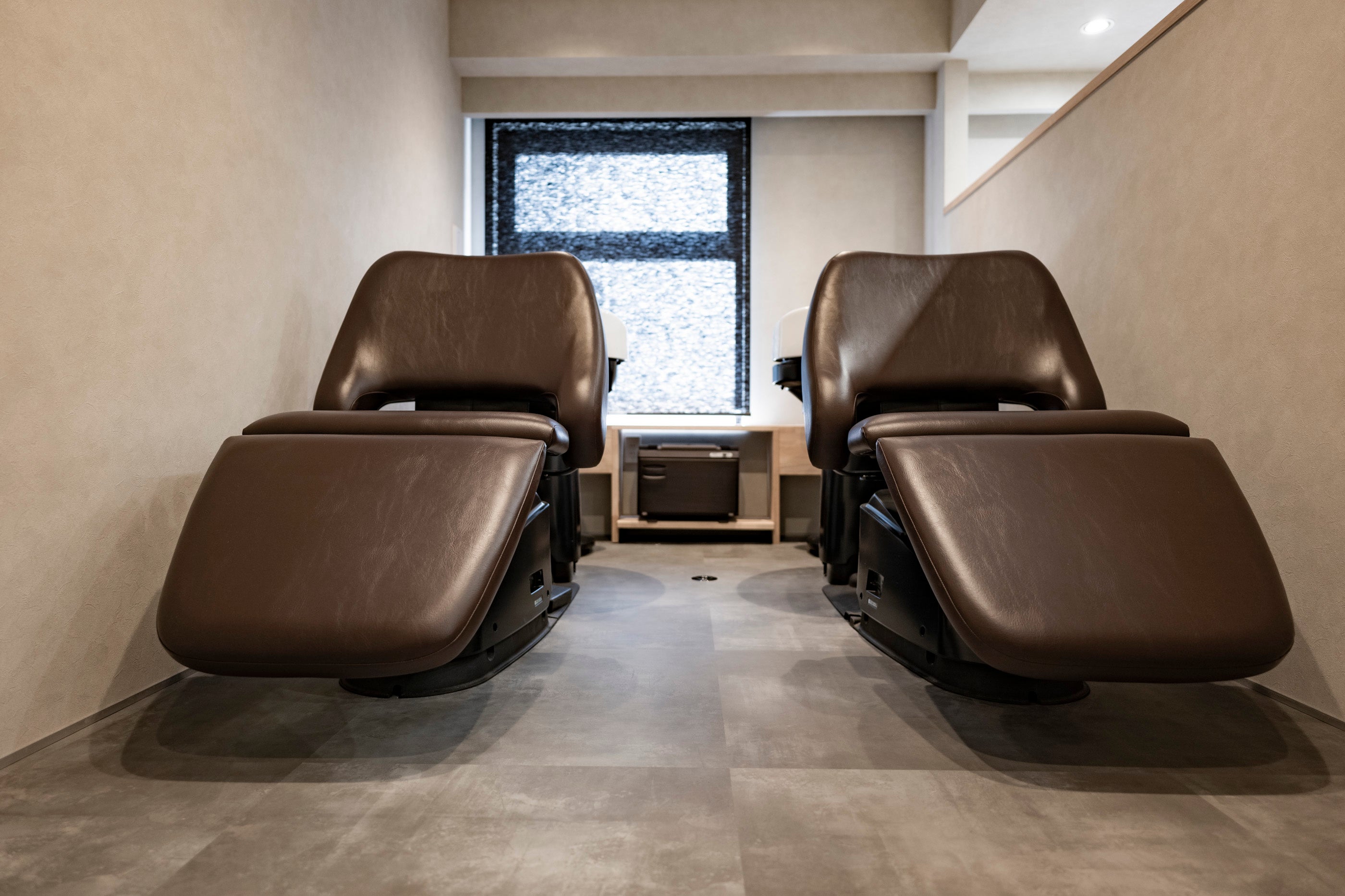 ゆったりとしたシャンプー台