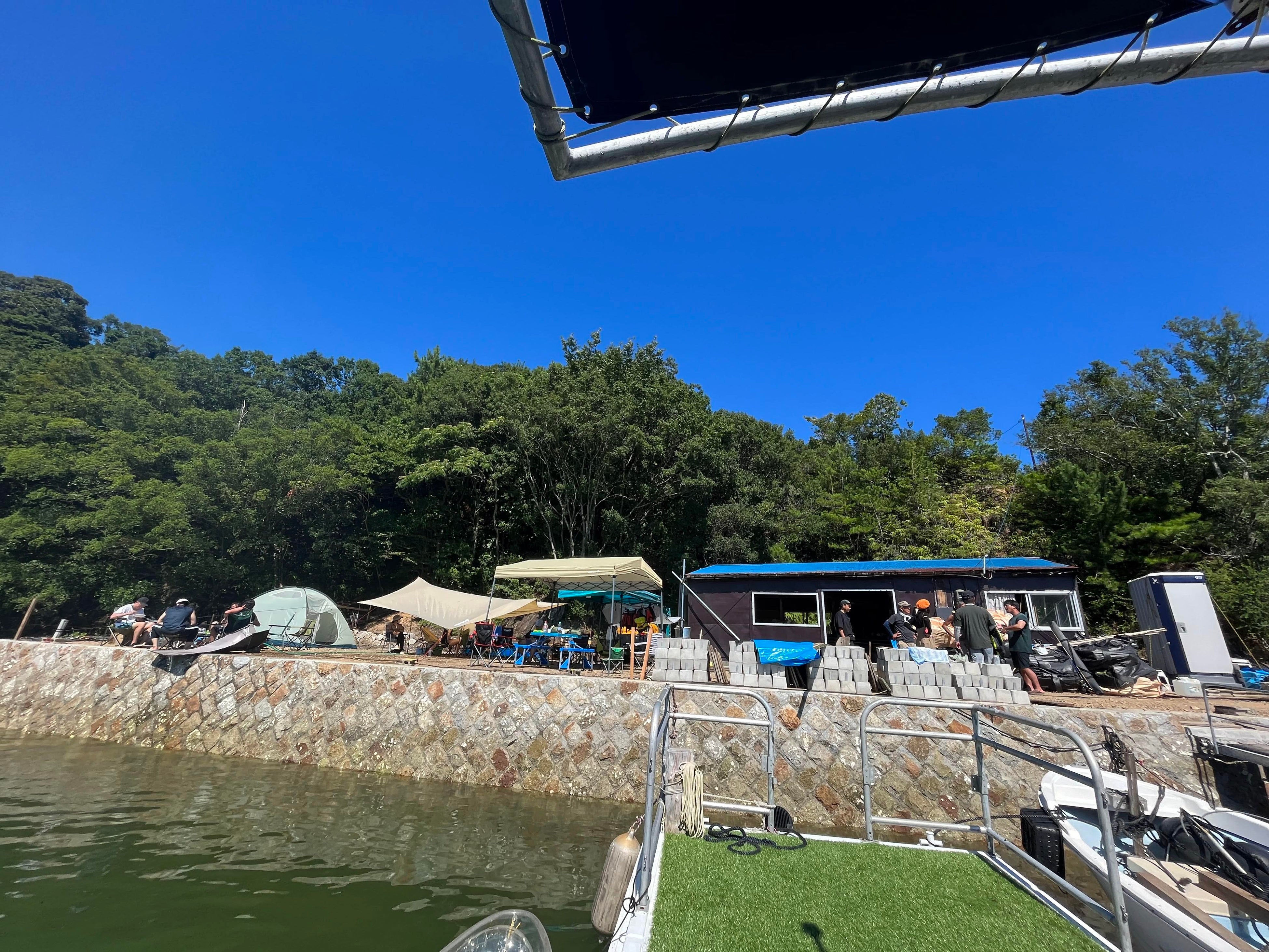 2023年7月、護岸工事が完了しすっかり綺麗に、年内には建物の修繕も終了予定