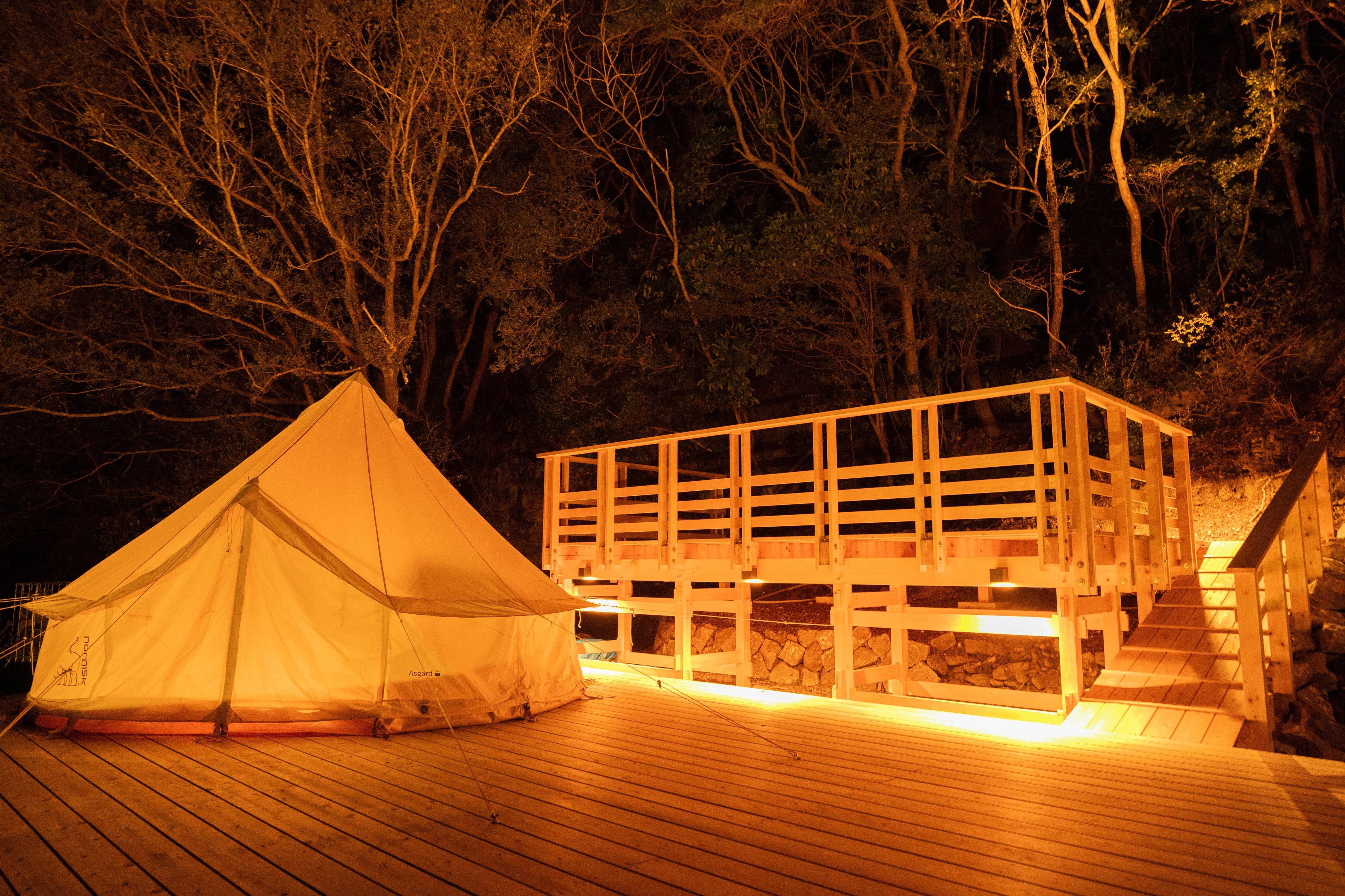 テントでも過ごせます