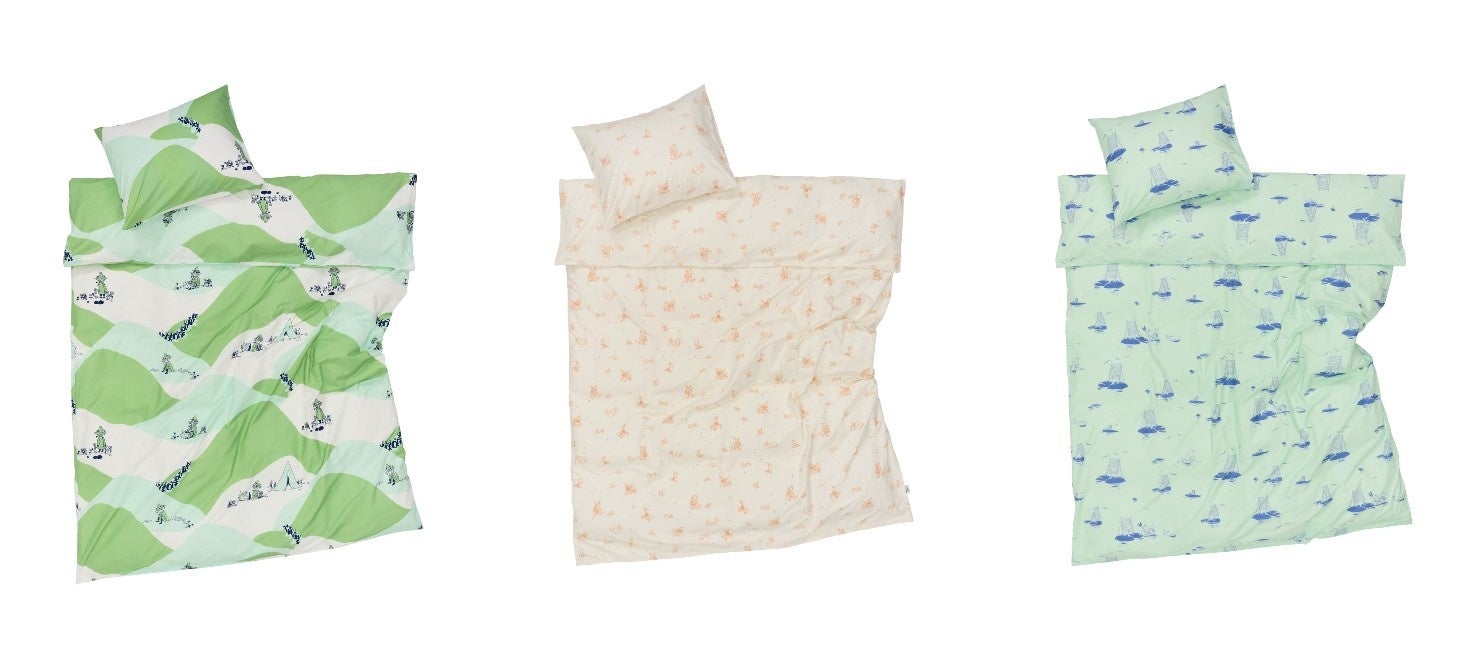 左からスナフキン、リトルミイ、ムーミン