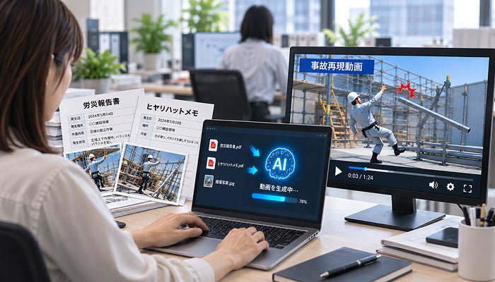 眠っている労災報告書を自社専用の安全教育動画に 日本建設情報センターが「建設業向け安全衛生動画受託制作」を開始
