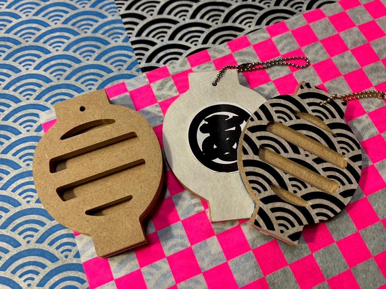 提灯型ウッドチャームづくり