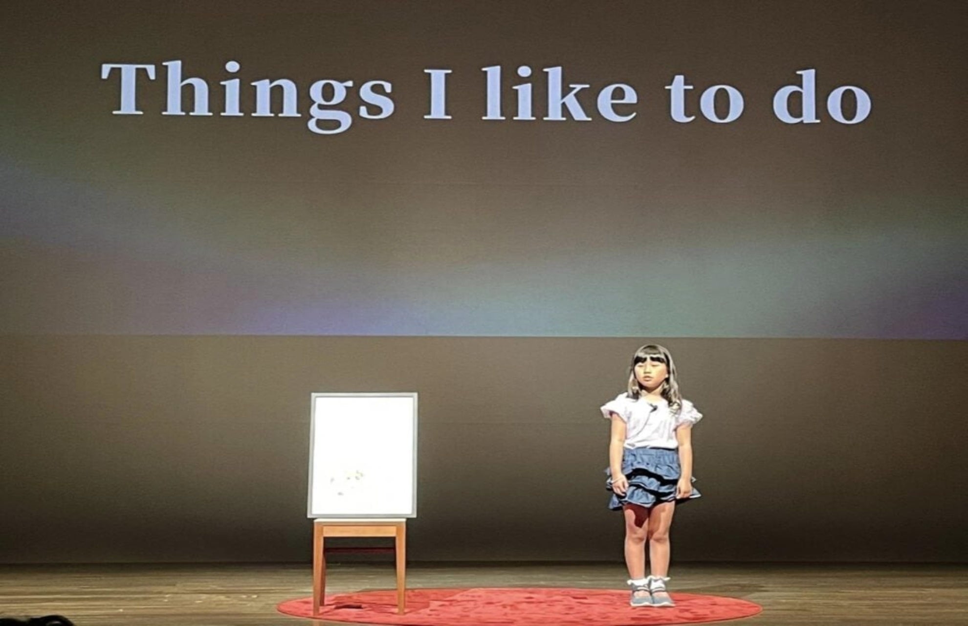 小中学生英語スピーチコンテストin杉並の様子　スピーチテーマは、「My Favorite Things」