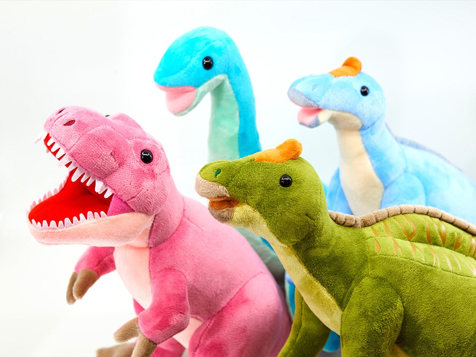 【「ぬいぐるみ カムイサウルス」ほか】