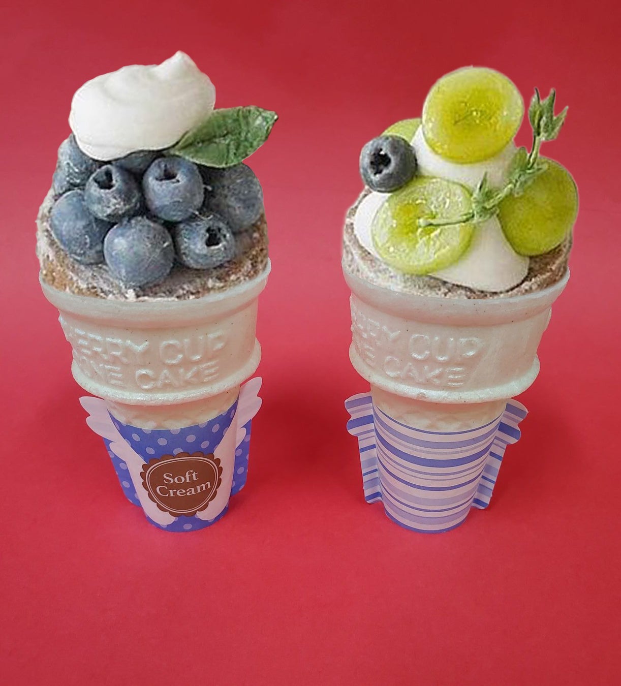 生クリーム+フレッシュフルーツのケーキカップ