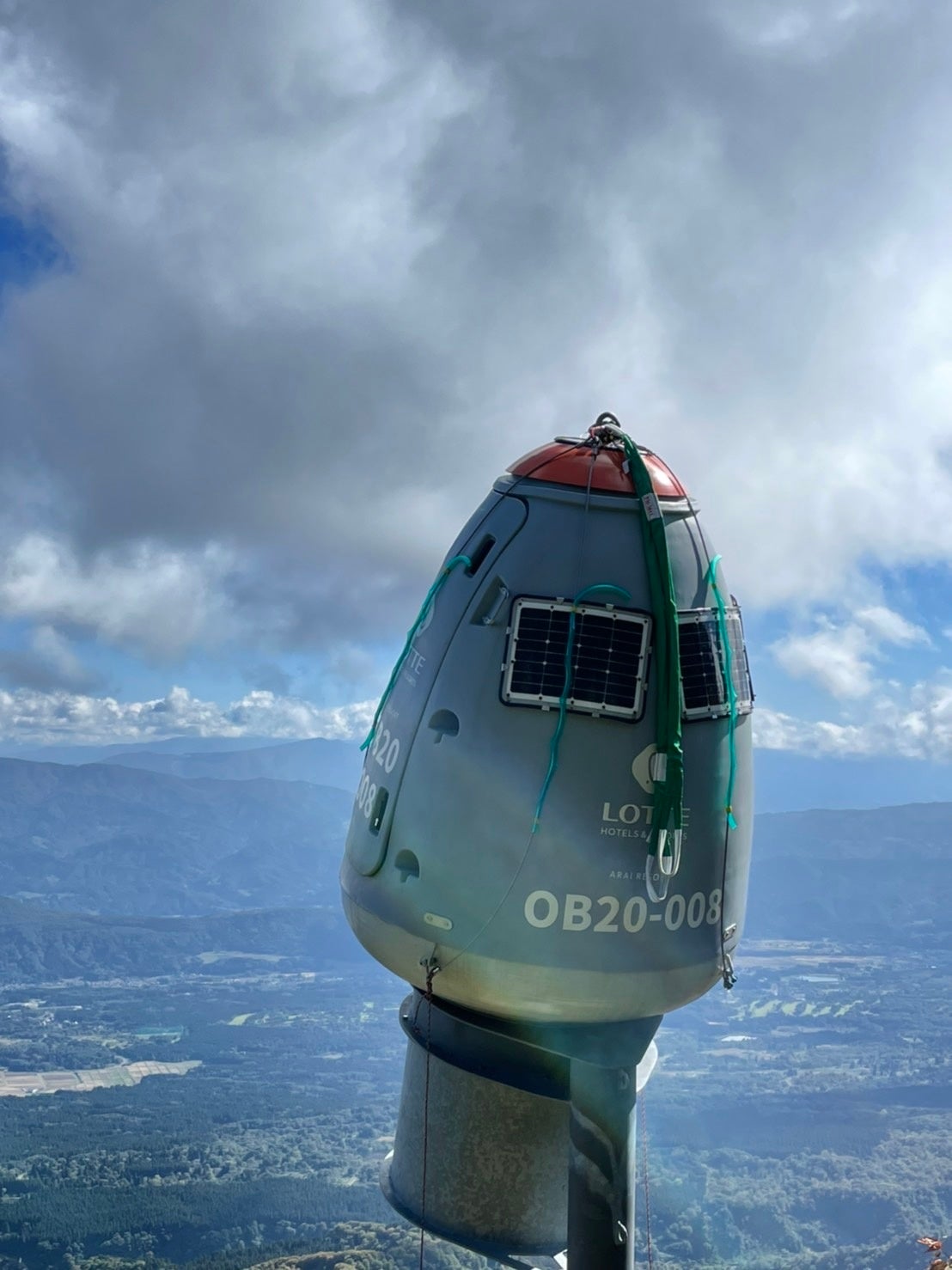 毛無山山頂付近に設置されたOBellX