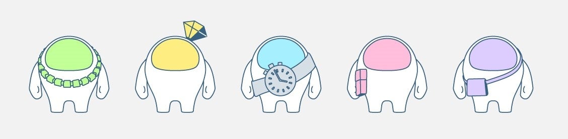 ↑5体のキャラクターがブランド動画の中でナビゲータ―的な役割を果たしている