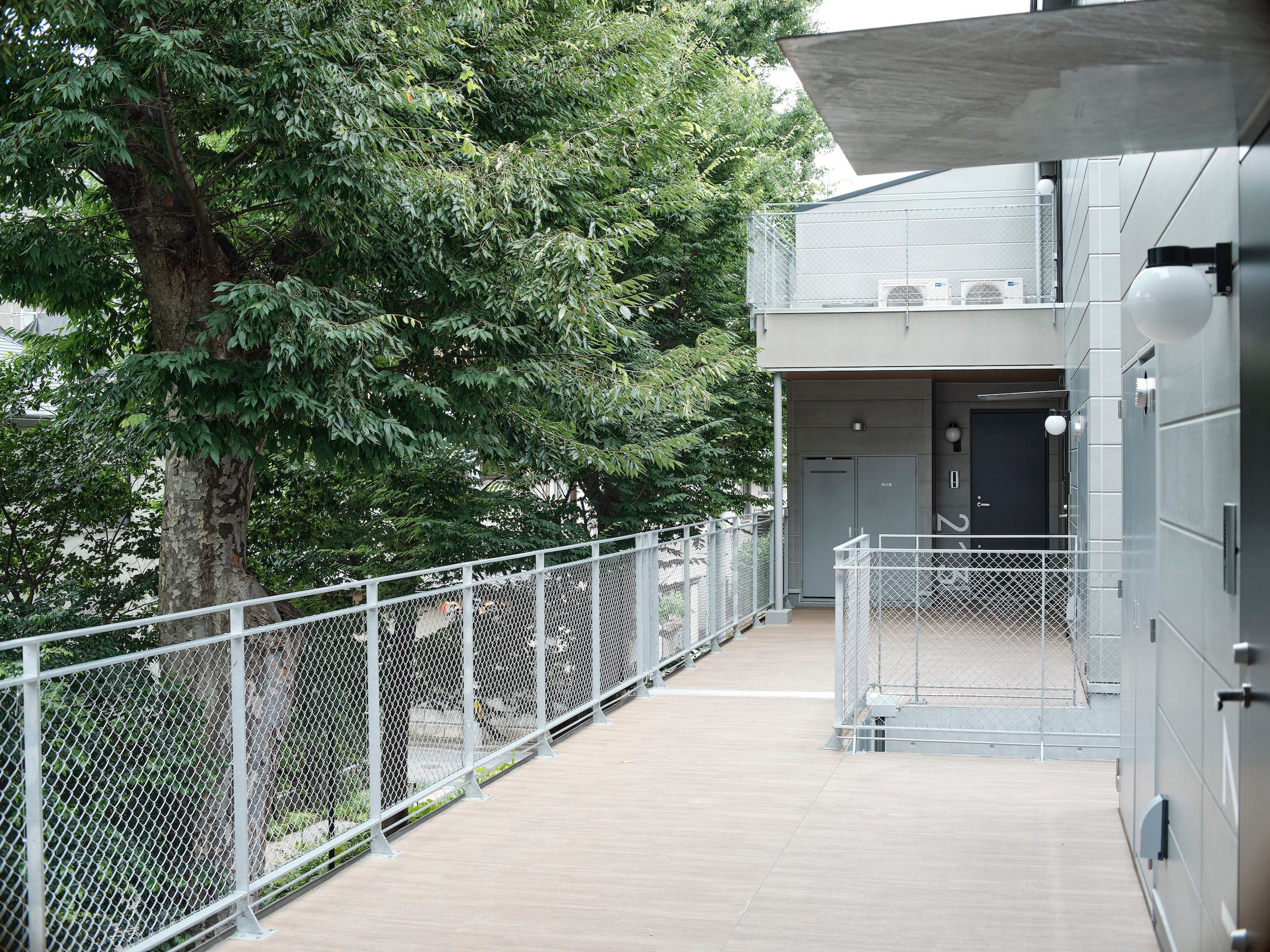 敷地内に元からあった大木を可能な限り残した