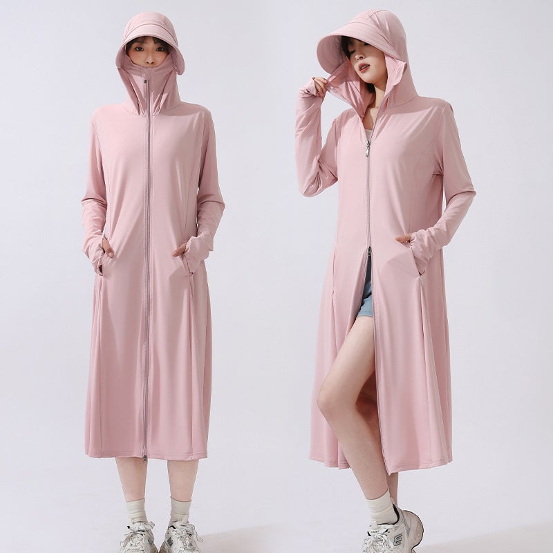 夏対策 UV パーカー 冷感 UVカット UPF50+ 長袖 ラッシュガード ロング 吸汗 速乾 ワンピース新品6月10日から販売開始 新規取引募集 夏企業広告グッズ オリジナル印刷ネーム入れ