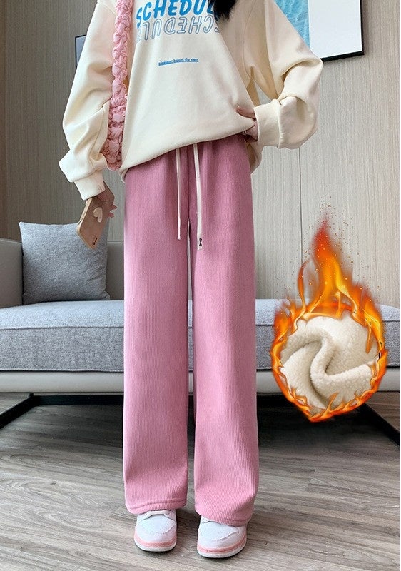 裏起毛パンツ レディース 2026年冬 ストレッチ ワイドパンツ ズボン 美脚 11月11日限定 790円/枚 円安時代 中国工場から直接に仕入れましょう お買い物マラソン開催 中国縫製工場