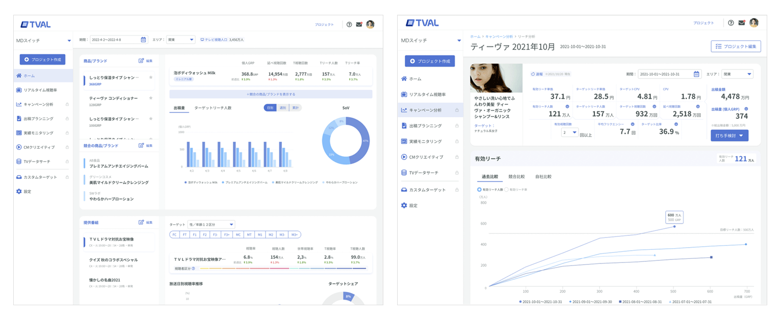 TVAL（ティーバル）の画面イメージ