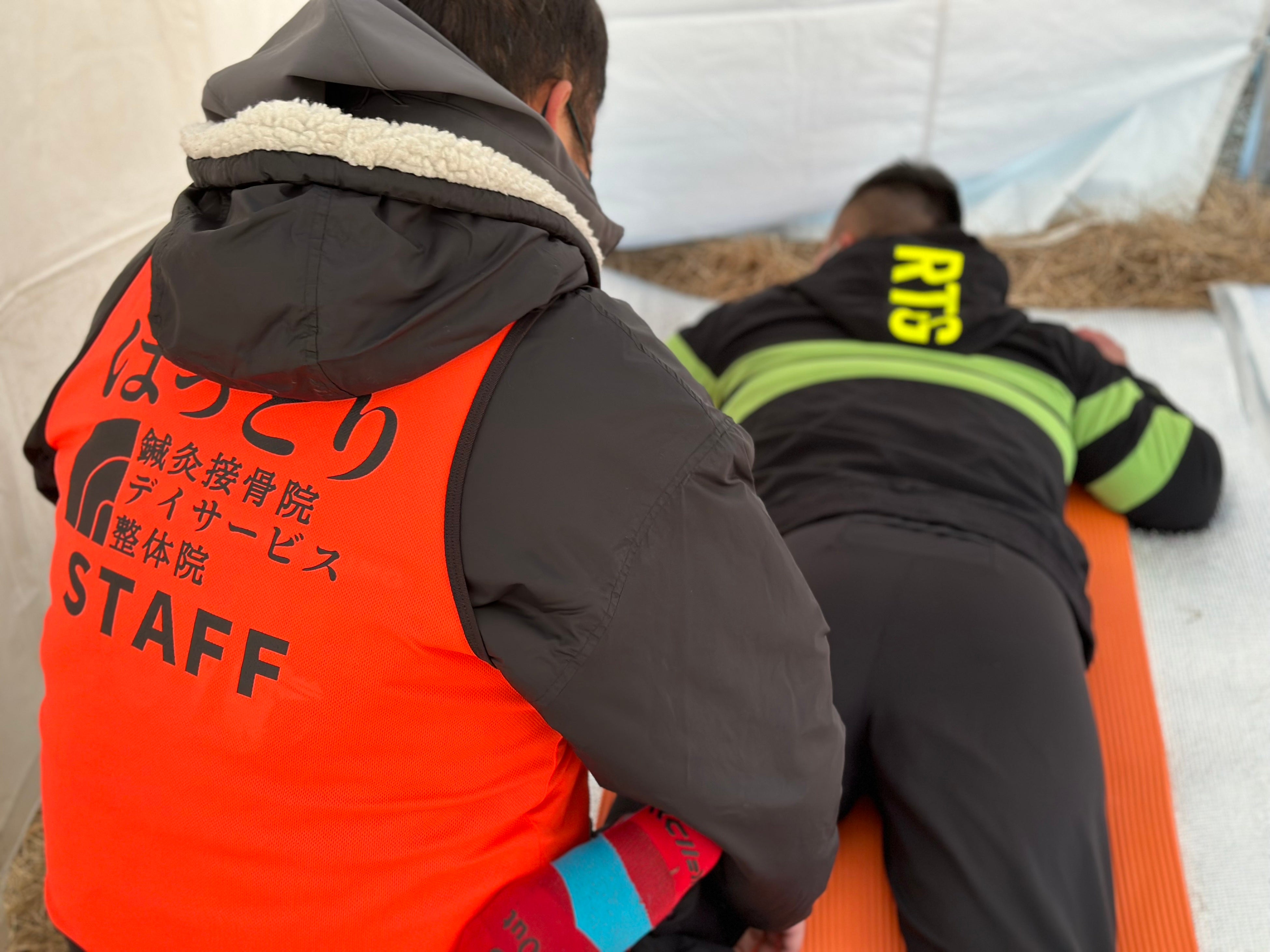 マラソンランナーサポートの様子