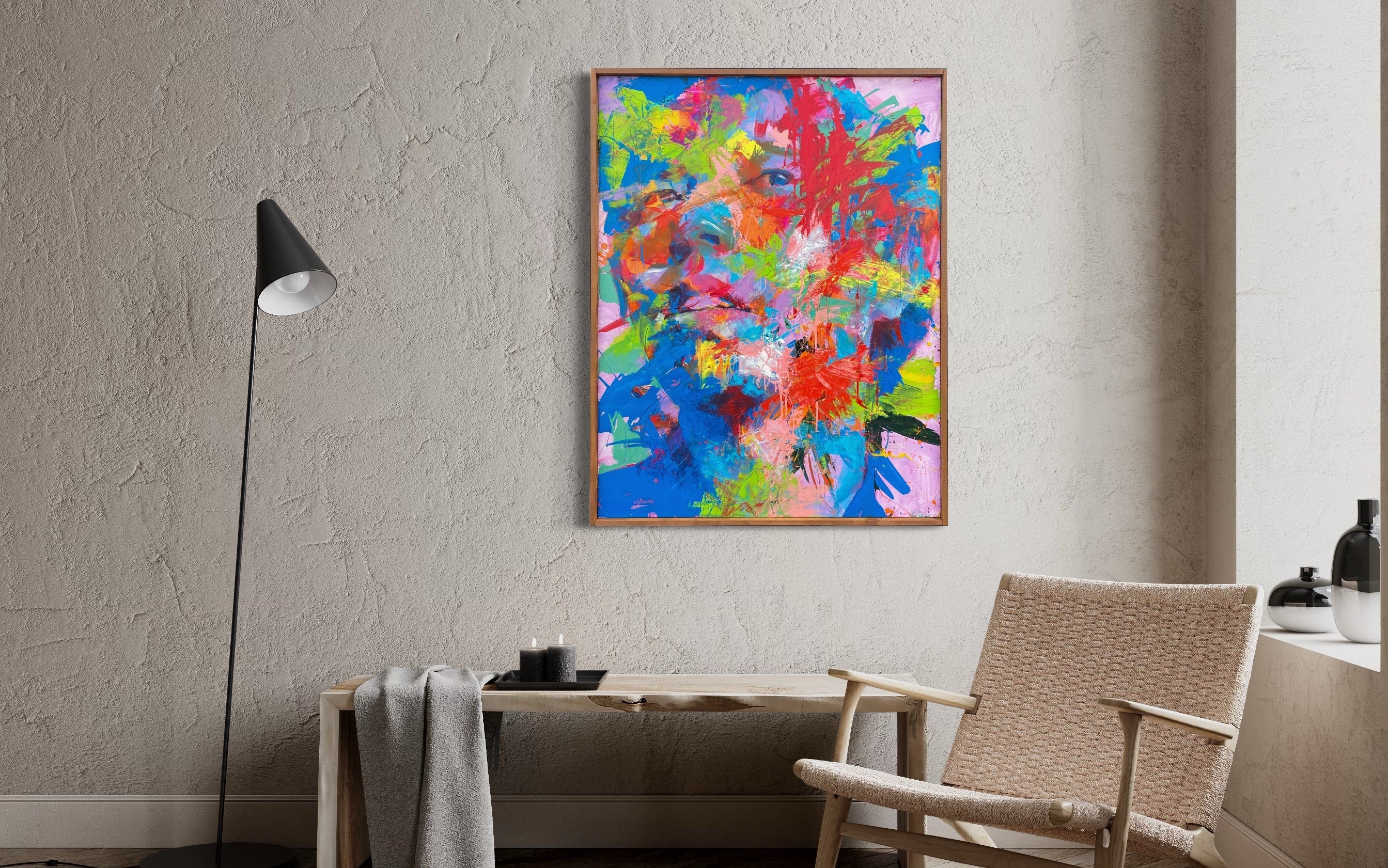 返礼品＞企業向けF50号絵画作品+広告掲載