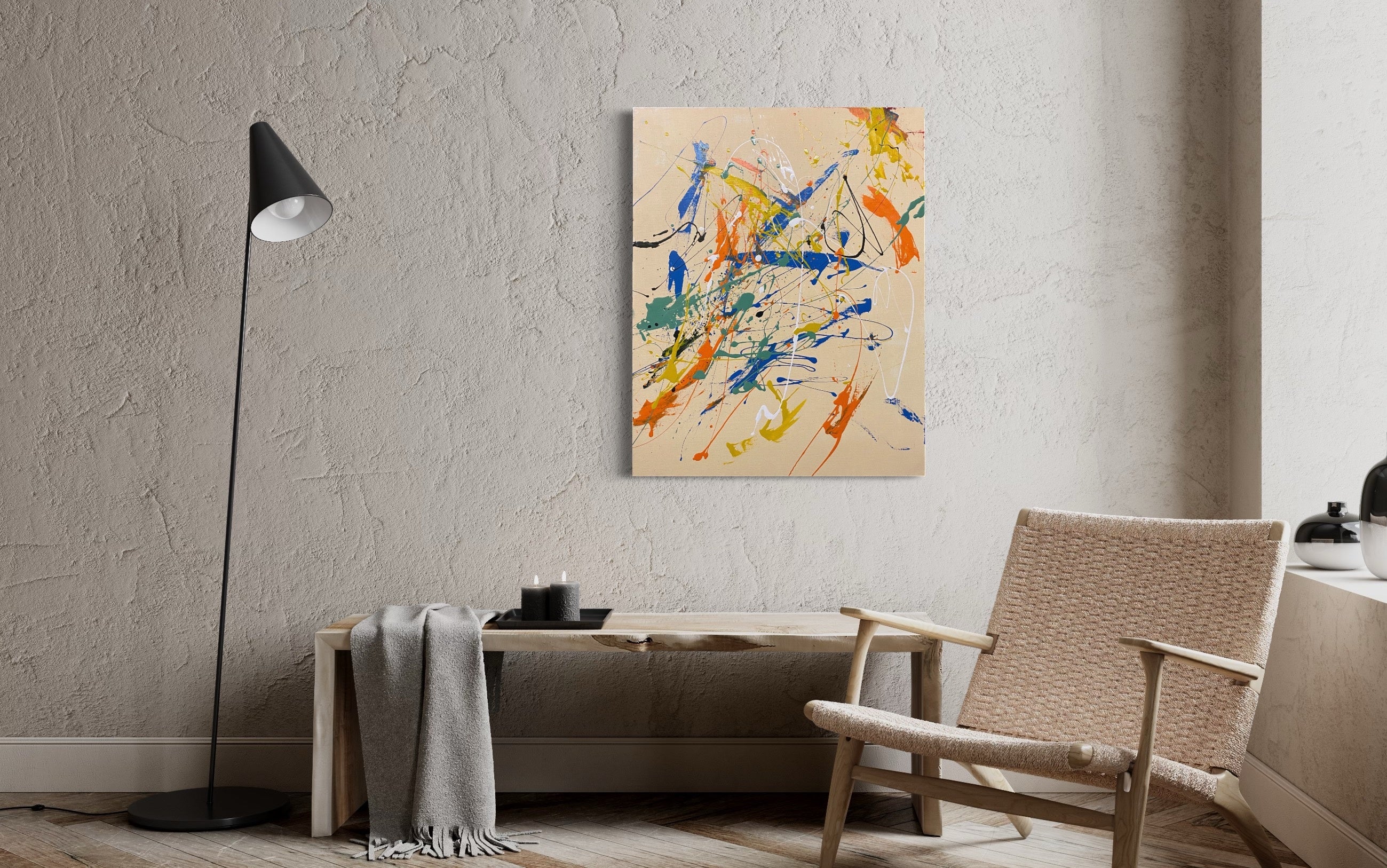 返礼品＞企業向けF30号絵画作品+広告掲載