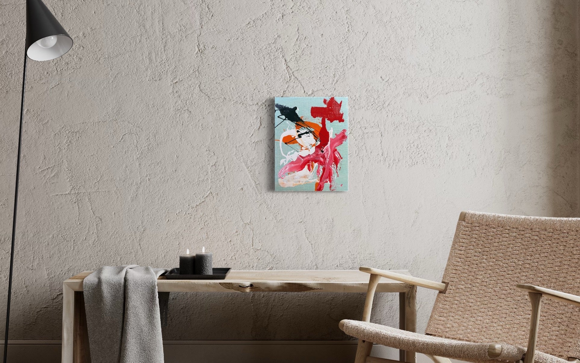 返礼品＞企業向けF6号絵画作品+広告掲載