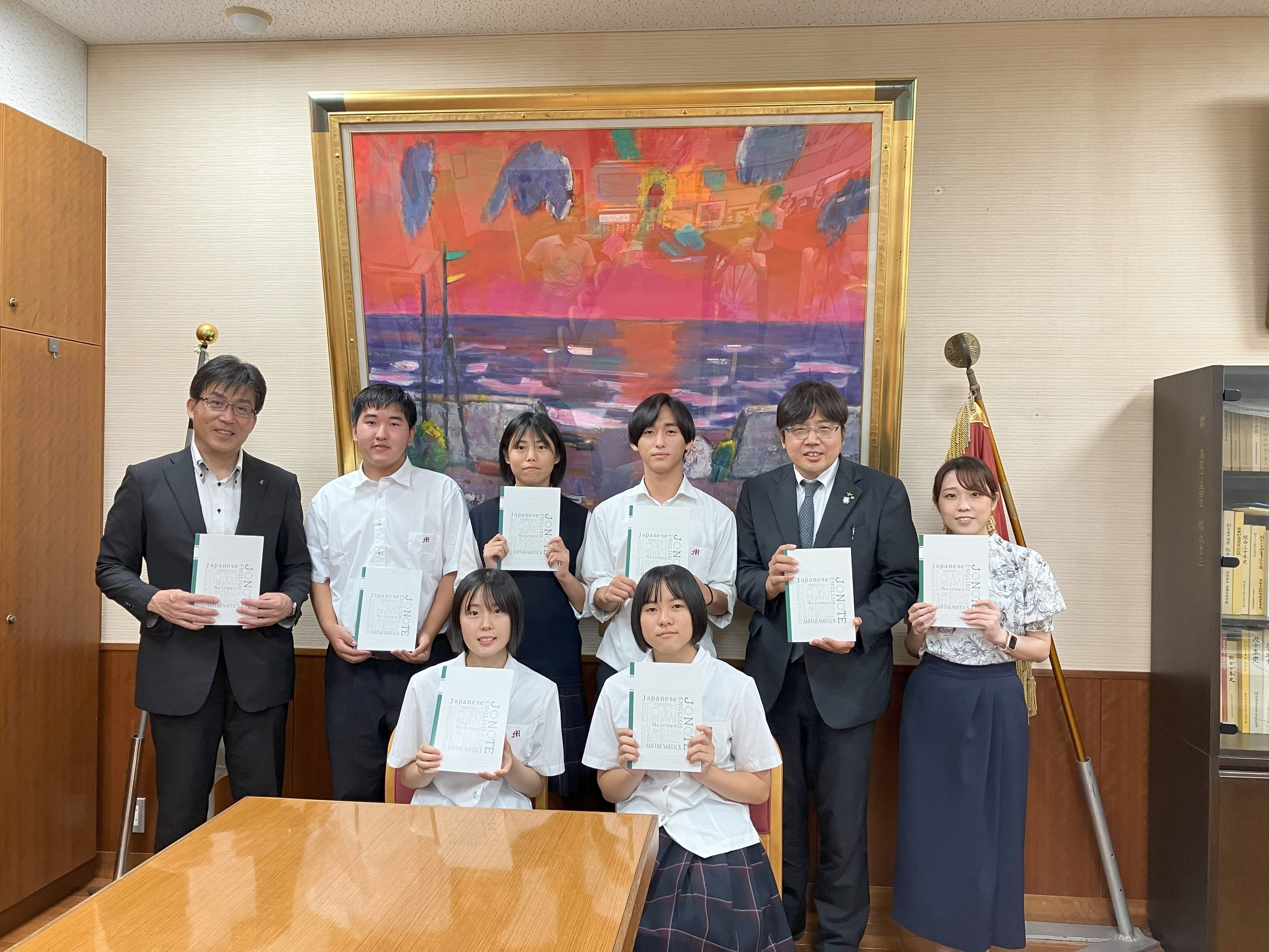 熊本県立御船高等学校　贈呈式の様子