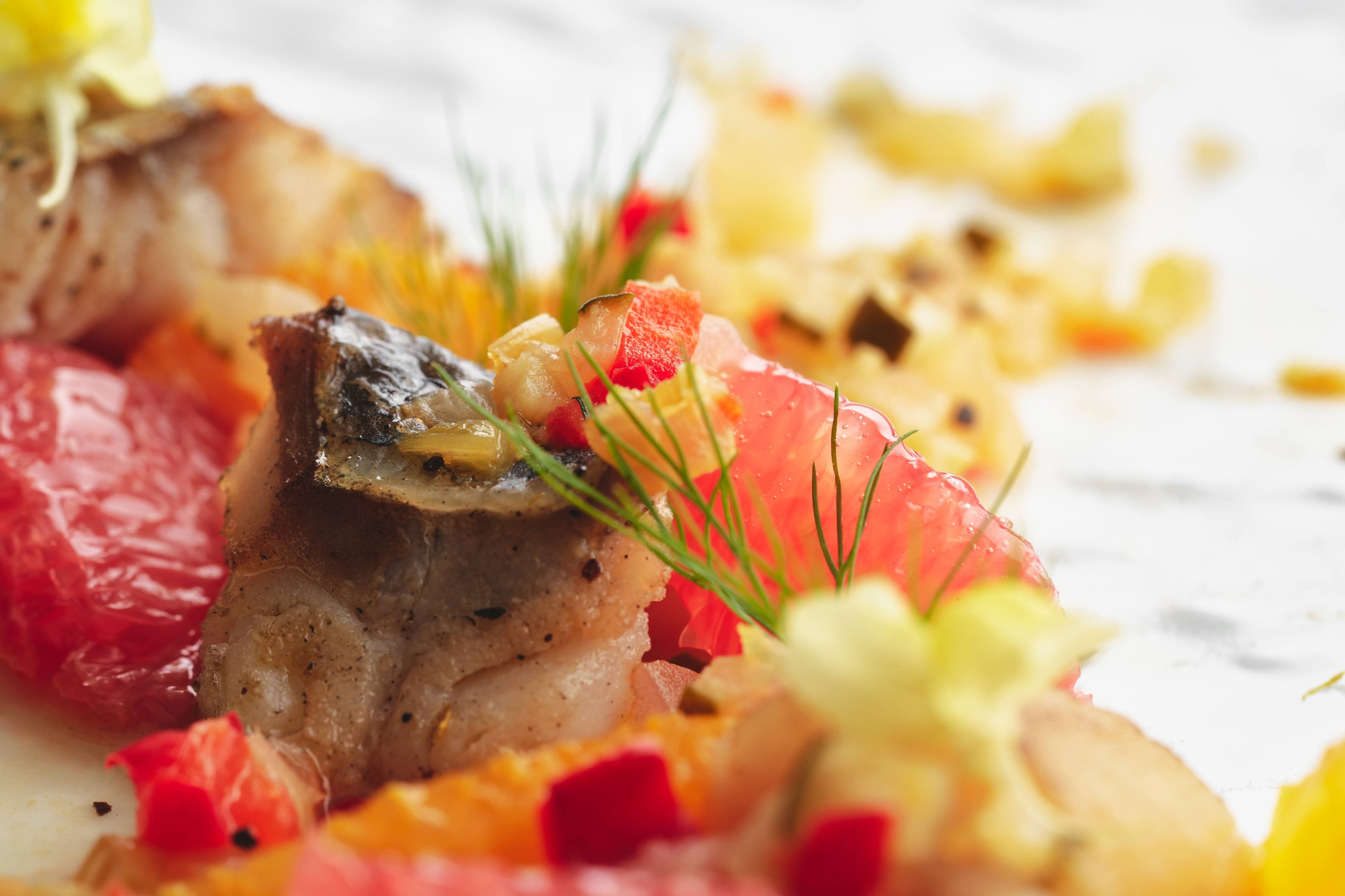 白身魚と柑橘のティエド