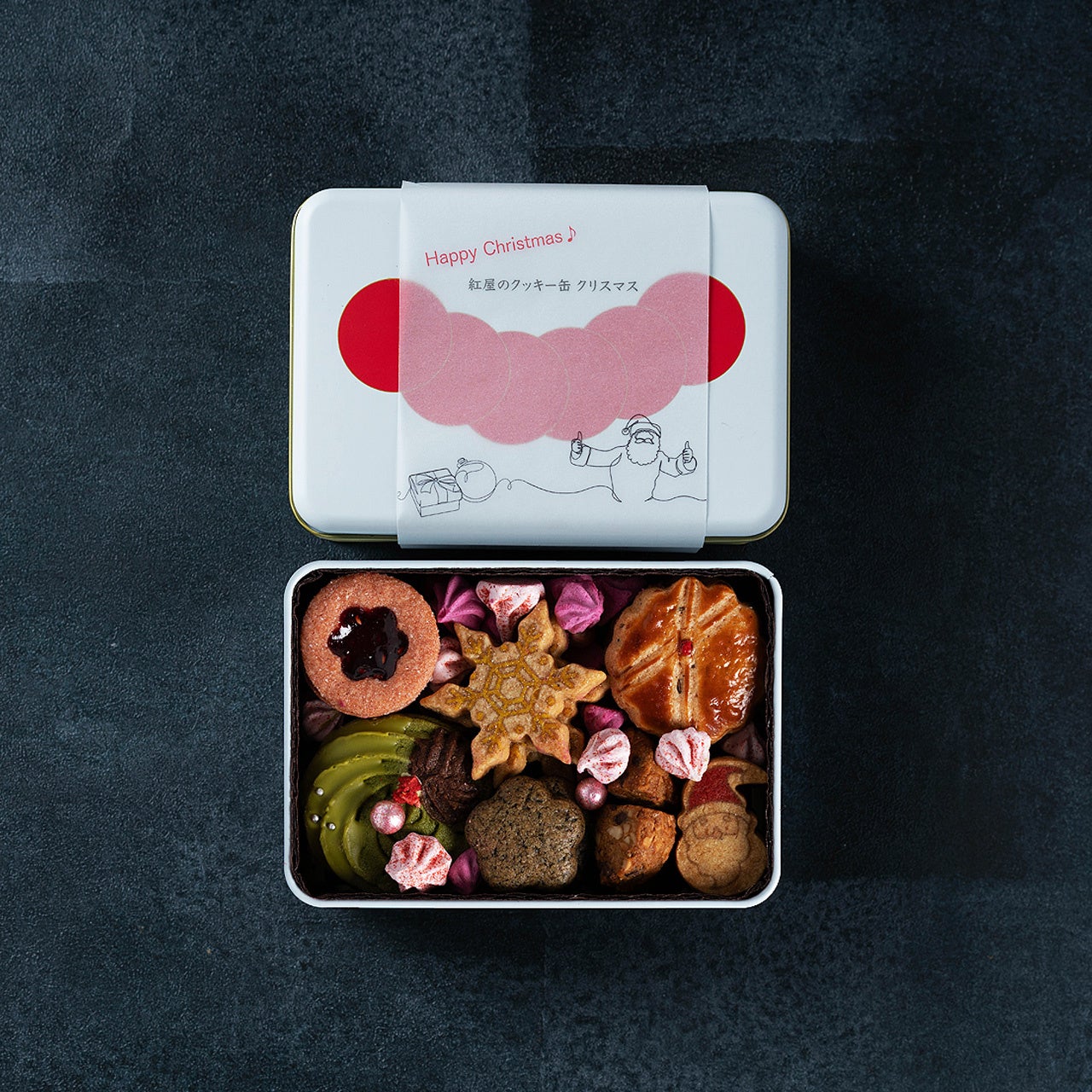 和楽紅屋のクッキー缶　クリスマス限定版
