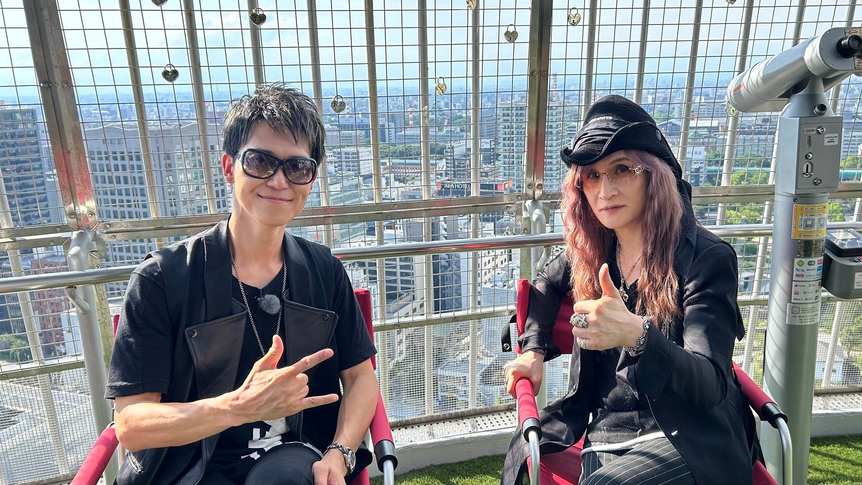 今年で開業70周年を迎えた「中部電力 MIRAI TOWER（旧・名古屋テレビ塔）」の展望台で。