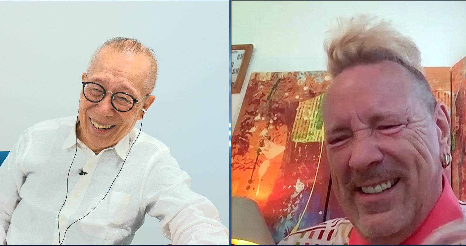 ジョン・ライドンと小林克也のリモート対談　(C)ＢＳ朝日