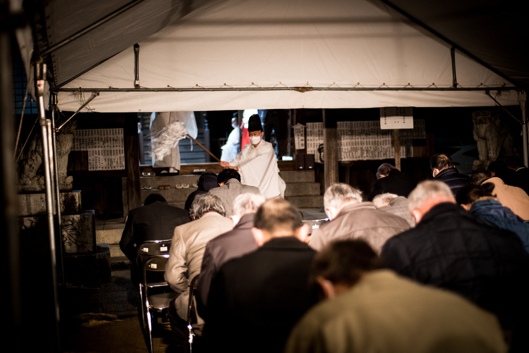 仮遷座祭の様子