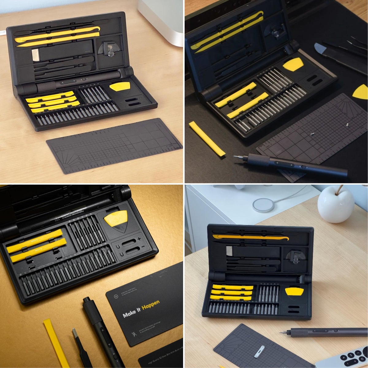 超多彩工具をコンパクトに収めたHOTO電動精密ドライバーセット、応援