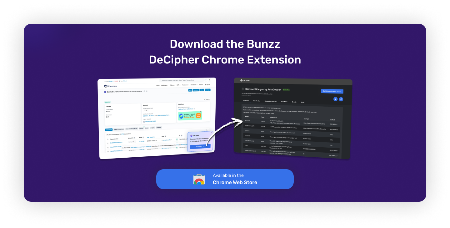 Block Explorerに生成ボタンを配置できるChrome Extensionも提供
