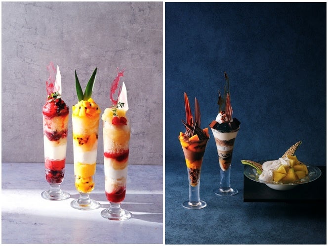 左：「Summertime Parfaitサマータイムパフェ」右：「Twilight Parfaitトワイライトパフェ」