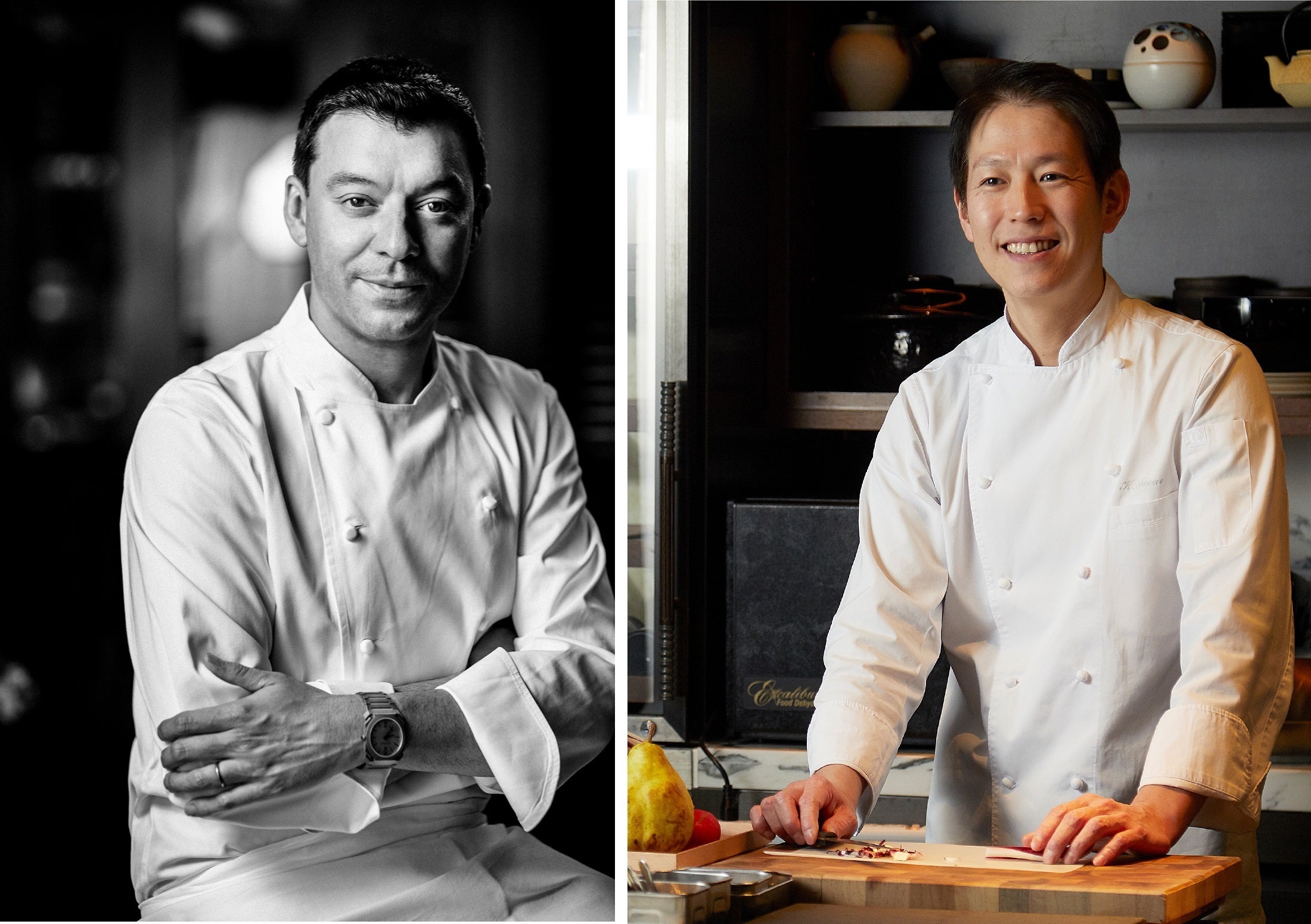 ルカ・ファンティン氏（左）、 井上 勝人（右）