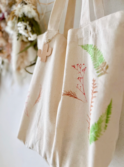 ロスフラワーでつくるトートバッグ