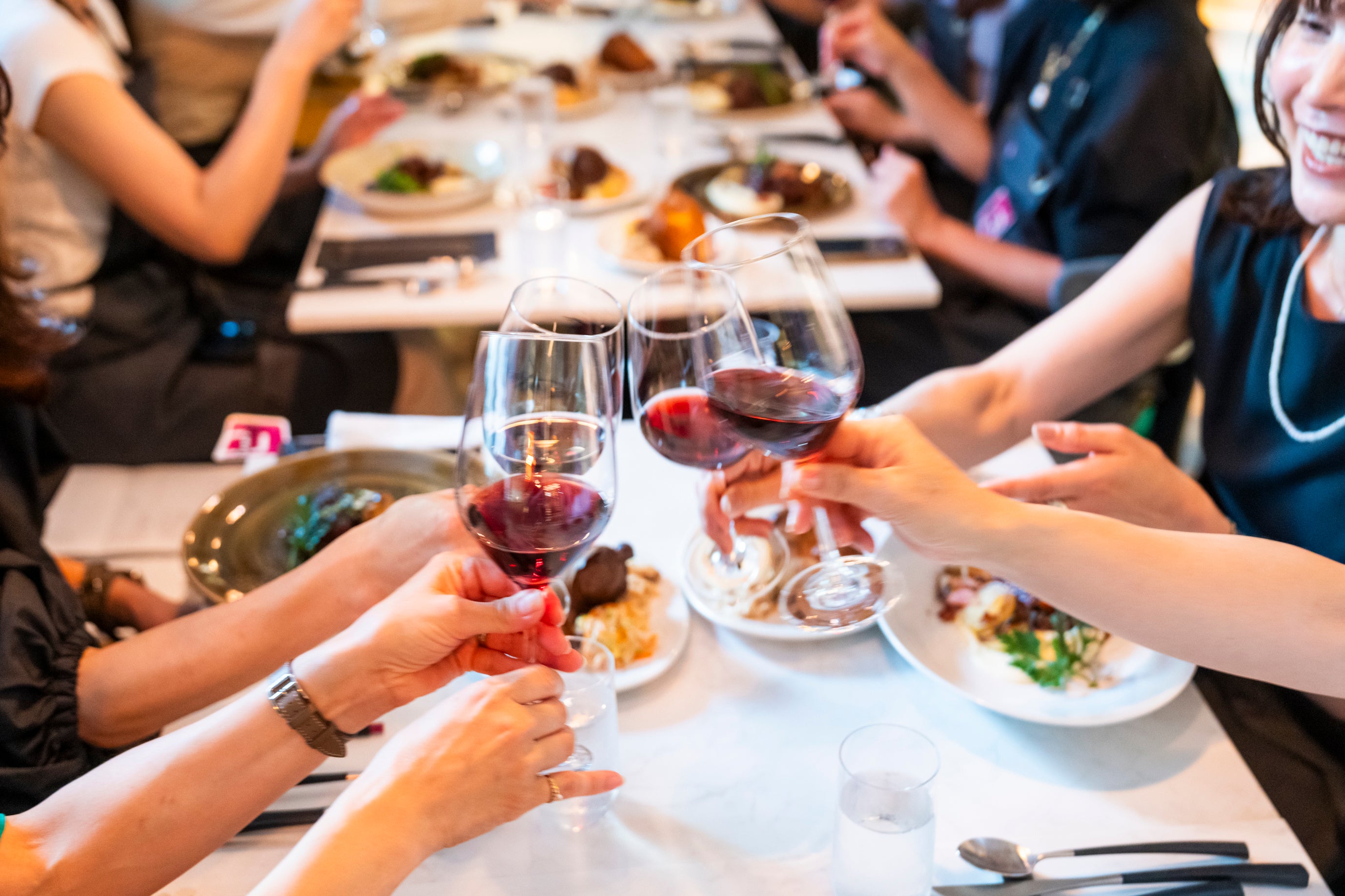 教室後はディナータイム