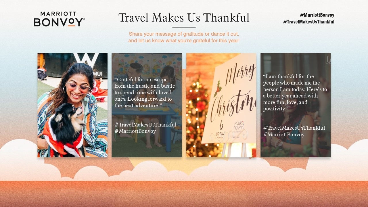                                                                                         #TravelMakesUsThankful デジタルディスプレイ