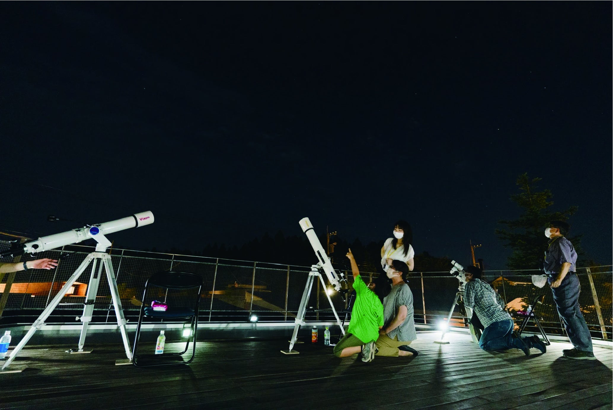 ポケットハウス屋上での天体観測