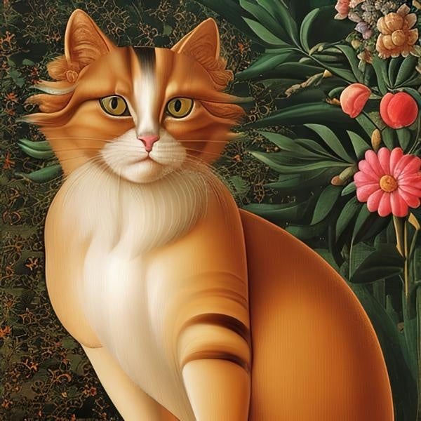 ボッティチェリ風の猫