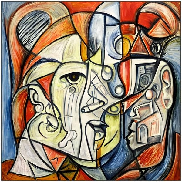 ややピカソ風の人々