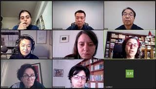 ▲現地支援スタッフの方々から深刻な現状を伺うKGホールディングスとZESDA「アクアリピュア」チーム。今後の支援策を検討しました。