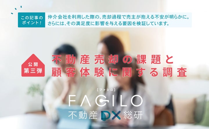 柴じぃ※プロフ確認必読※様 ご依頼品 Facilo、不動産DXリサーチ第三弾「不動産売却の課題と顧客体験