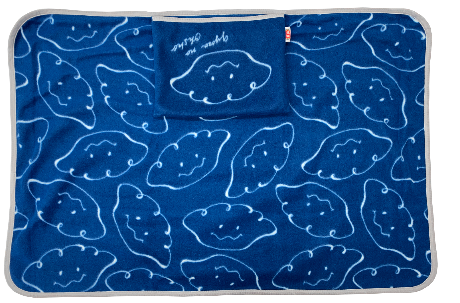 ⑤クッションブランケット　ブルー