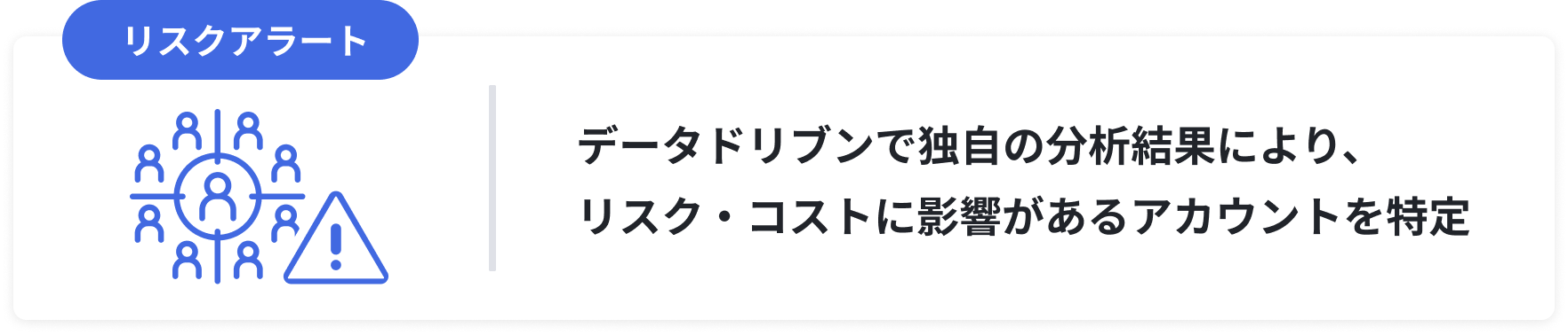 リスク・コストに影響があるアカウントを特定