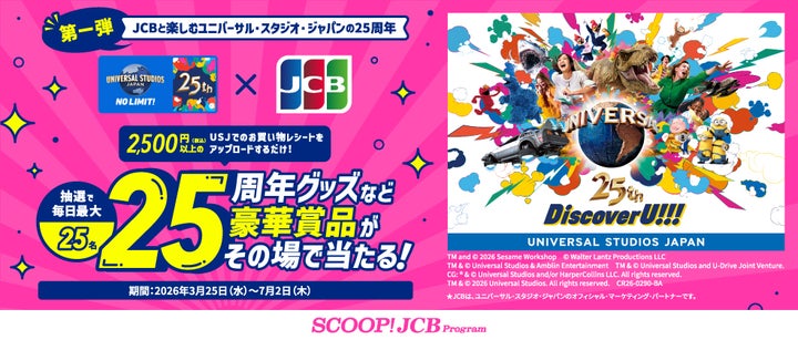 JCB、ユニバーサル・スタジオ・ジャパン開業25周年を記念した JCB、ユニバーサル・スタジオ・ジャパン開業25周年を記念した
