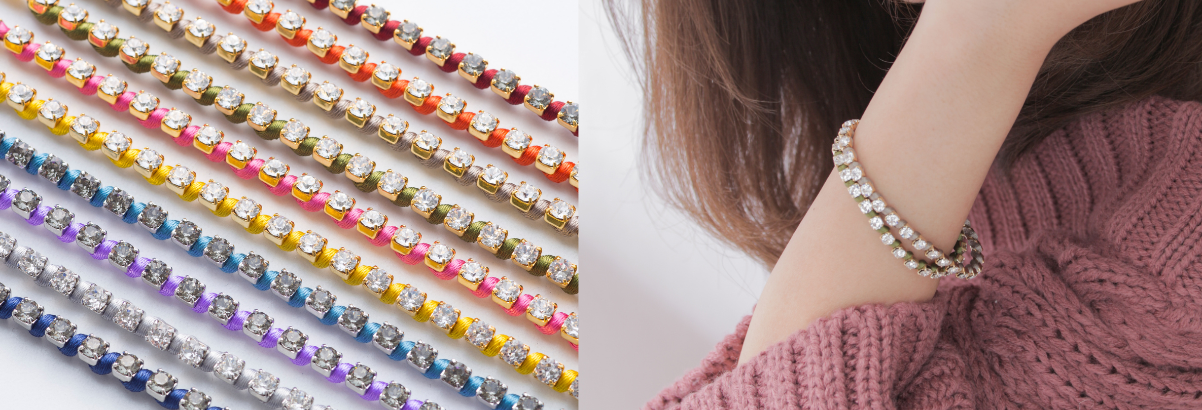 スワロフスキーのクリスタルがきらめく